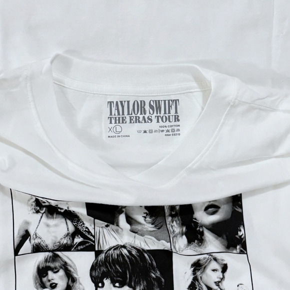 NEW Taylor Swift THE ERAS TOUR White Short Sleeve T-Shirt sz XL Official Tee - Picture 3 of 5